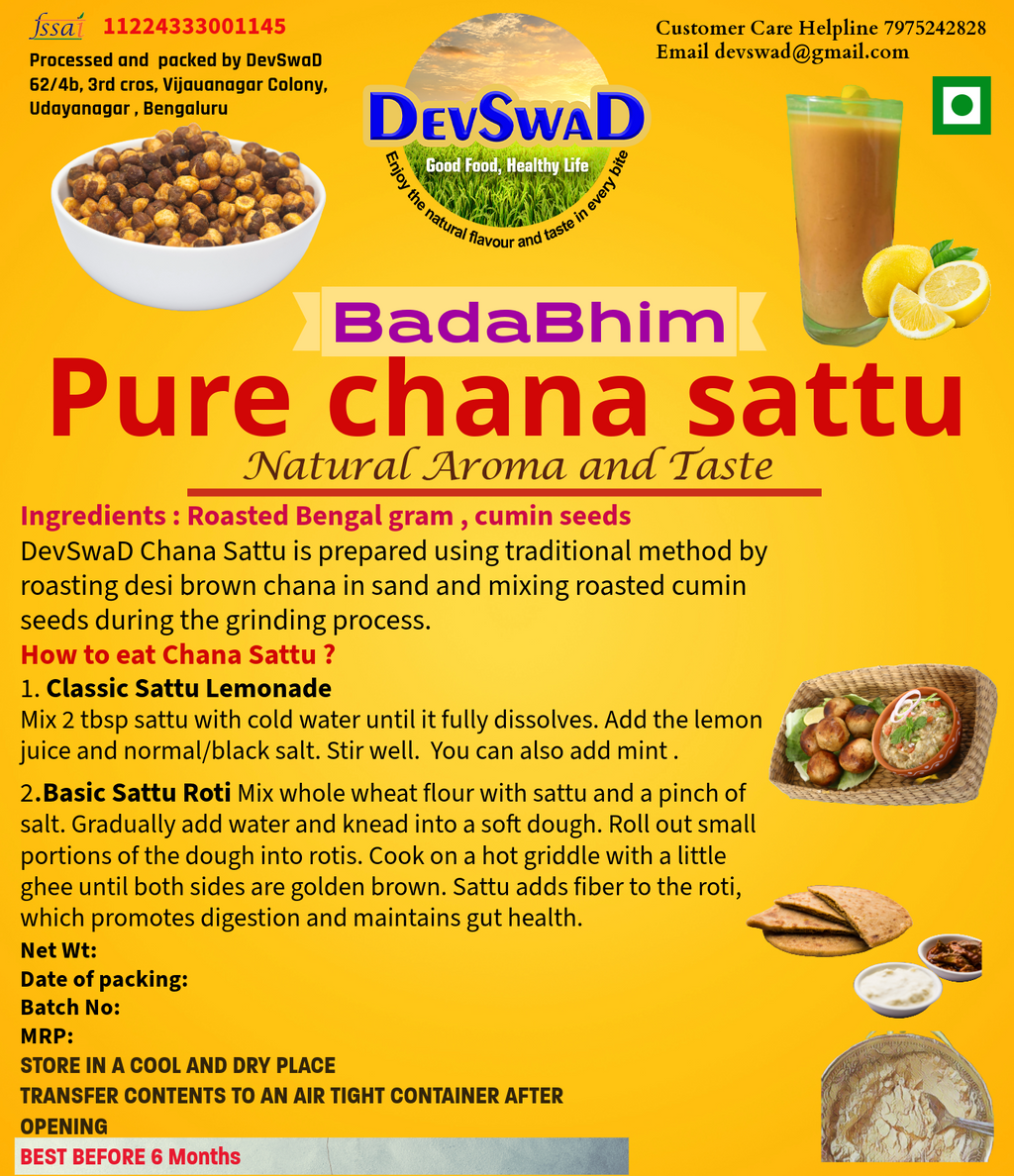 DevSwad Pure Bihari Chana Sattu|Traditional Way of Preparation|Bengal Gram|High Protein
