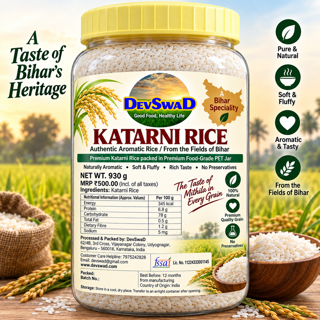 DevSwaD Premium Bhagalpuri Katarni Chawal/Rice in Jar (930g)|Naturally Aromatic|Easy to digest|Jagdishpuri