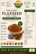 DevSwaD Flaxseed (Tisi|Alsi) Chutney Powder|Plant-Based Omega-3|No Artificial Colors or Preservatives
