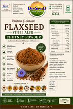 DevSwaD Flaxseed (Tisi|Alsi) Chutney Powder|Plant-Based Omega-3|No Artificial Colors or Preservatives