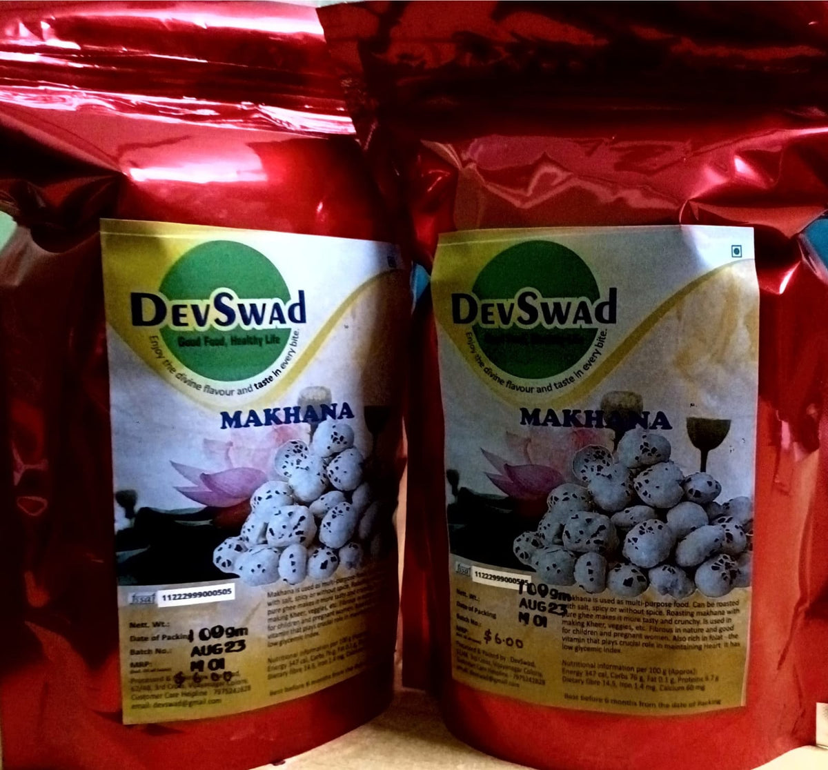 DevSwaD Mithila Makhana 200g High Protein, Rich in Fiber, Naturally Fat-Free