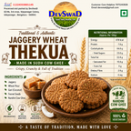 DevSwaD Jaggery Wheat Thekua (900g) | Authentic Bihari Traditional Sweet | Made in Sudh Cow Ghee