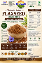 DevSwaD Flaxseed (Tisi|Alsi) Chutney Powder|Plant-Based Omega-3|No Artificial Colors or Preservatives