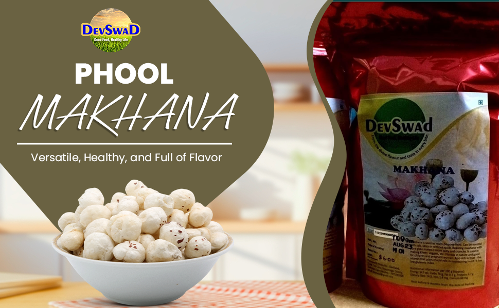 DevSwaD Mithila Makhana 200g High Protein, Rich in Fiber, Naturally Fat-Free